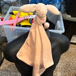 Jellycat Plush Pink Bunny Lovey Security Blanket for Kids